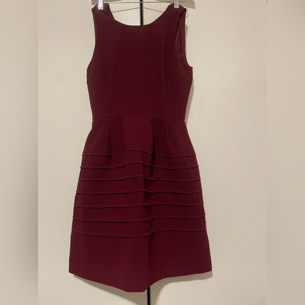 Madewell Midnight Dress Burgundy Red In Size 0
